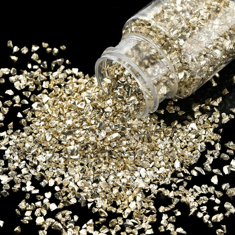 30g/Bottle Glass Broken Stones Resin Fillings for DIY Medium/Small Crystal UV Epoxy Filler Nail Art Decoration Jewelry Making