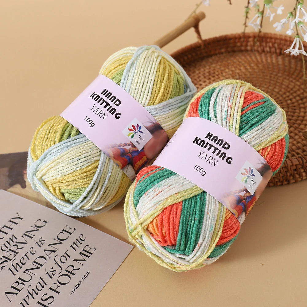 7-Strand Yarn, Multi-Colored Gradient Yarn