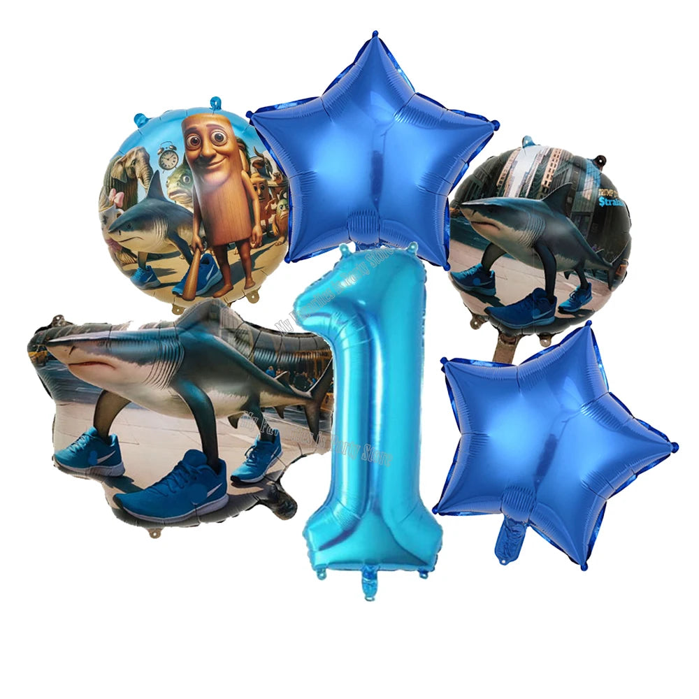 Italian Brainrot Balloon Set Baby Shower Party Ballons Tralalero Tralala TungTungTungSahur Balloons Decoration Photographic Prop