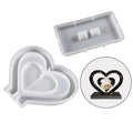 DIY Love Heart/Christmas tree shape  Hanging Photo Frame Silicone Moulds Handmade Casting Molds Desk Office Decoration
