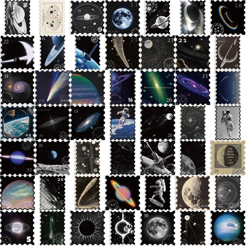 10/30/50PCS Mysterious Universe PVC Sticker Aesthetic Children's DIY Decoration Scrapbooking Stationery Hand Accounting Supplies