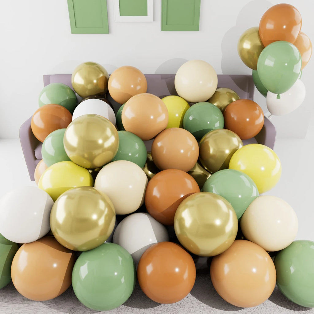 31/36/37/51/101Pcs Metallic Balloons Pearl Latex Balloon Gold Confetti Balloons for Birthday Weddings Baby Shower Party Decor