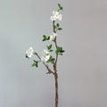 New Withered Tree Twig White Plum Blossom flower branch with fake leaves home decoration artificial flowers Photo props flores