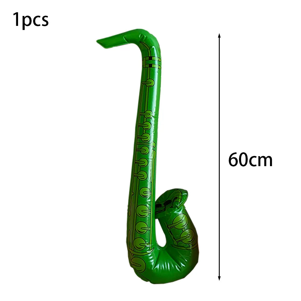 Inflatable Saxophone Balloons children 80s 90s Music Themed Kids Birthday Party Decorations Rock and Roll Party Themed Supplies