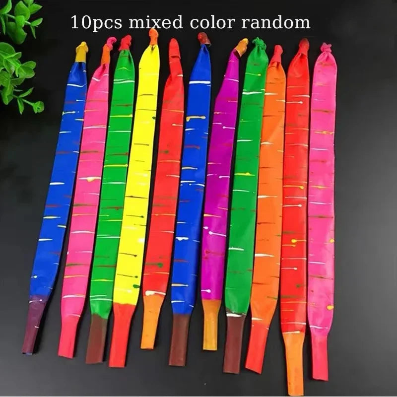 10/20pcs Mixed Color Long Latex Rocket Balloon Flying Squeaking Birthday Party Decoration Classic Toys