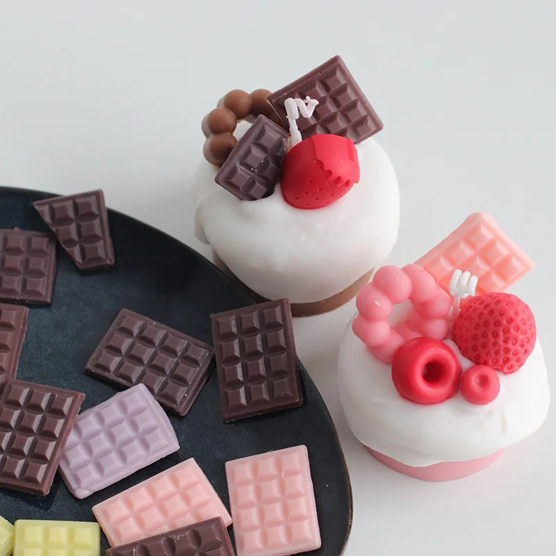 12 Gird Chocolate Silicone Mold Fondant Waffles Baking Mould Candy Cake Biscuit Making Tools Kitchen Supplies Candle Soap Moulds