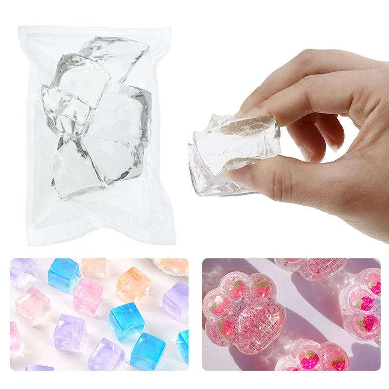 100g/500g/1000g Transparent Crystal Jelly Wax DIY Handmade Candle Making Supplies Smokeless Scented Wax Material Craft Gifts