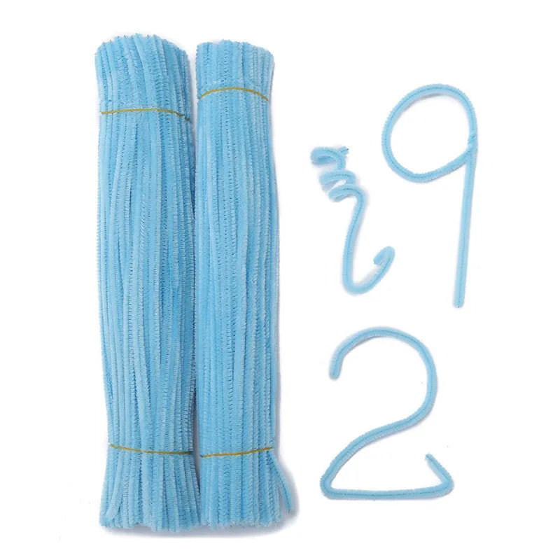 Chenille Stems Stick Cleaners Macaron Color Kindergarten Kids DIY Handmade Materials Festival Decoration Accessory 50/100pcs
