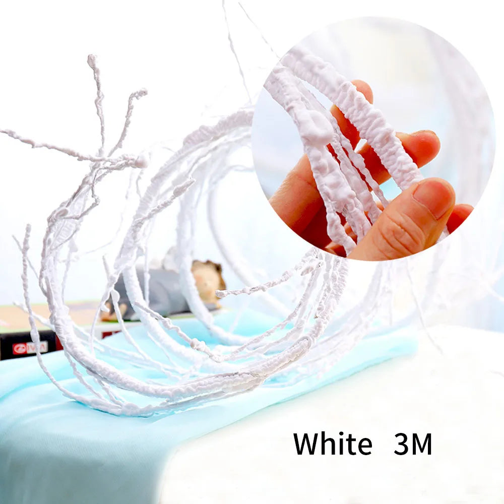 3m Hanging Rattan Artificial Fake Plants Tree Twigs Liana Wall  Trunk Cherry Branches Flexible Vines Garden Wedding Decoration