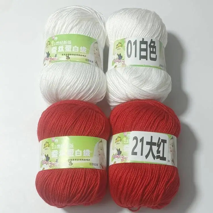 4PCS 200g Baby Cashmere Cotton Dot Yarn Soft Warm Lanas For Hand Knitting And Crochet Cloth milk cotton yarn