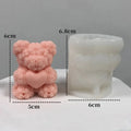 3D Bear Hug Love Silicone Candle Molds Diy Cute Bear Pet Candle Making Supplies Handmade Soap Plaster Resin Mold Home Decor Gift