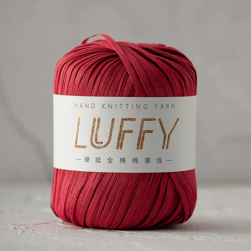 100M/roll Lafite Raffia Flat Yarn Plant Grass CottonThread DIY Handmade Knitting Crochet Bag Straw Hat Craft Material