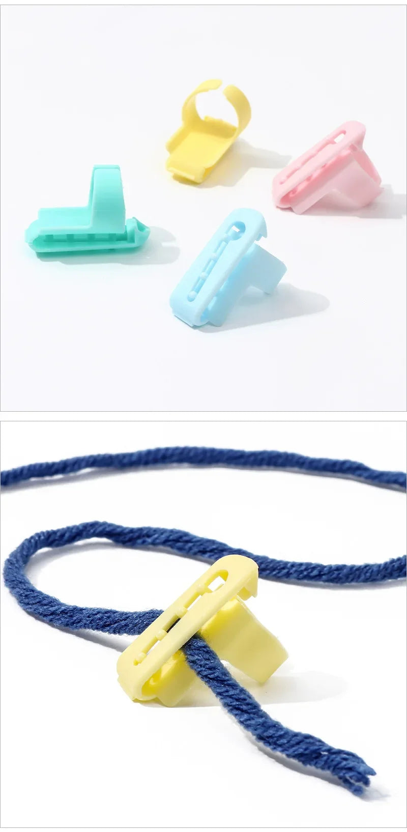 4PCS Yarn Guide Finger Holders Knitting Thimble Loop Crochet Ring diy Crafts Sewing Accessories Tool DIY Wear Thread Ring Helper