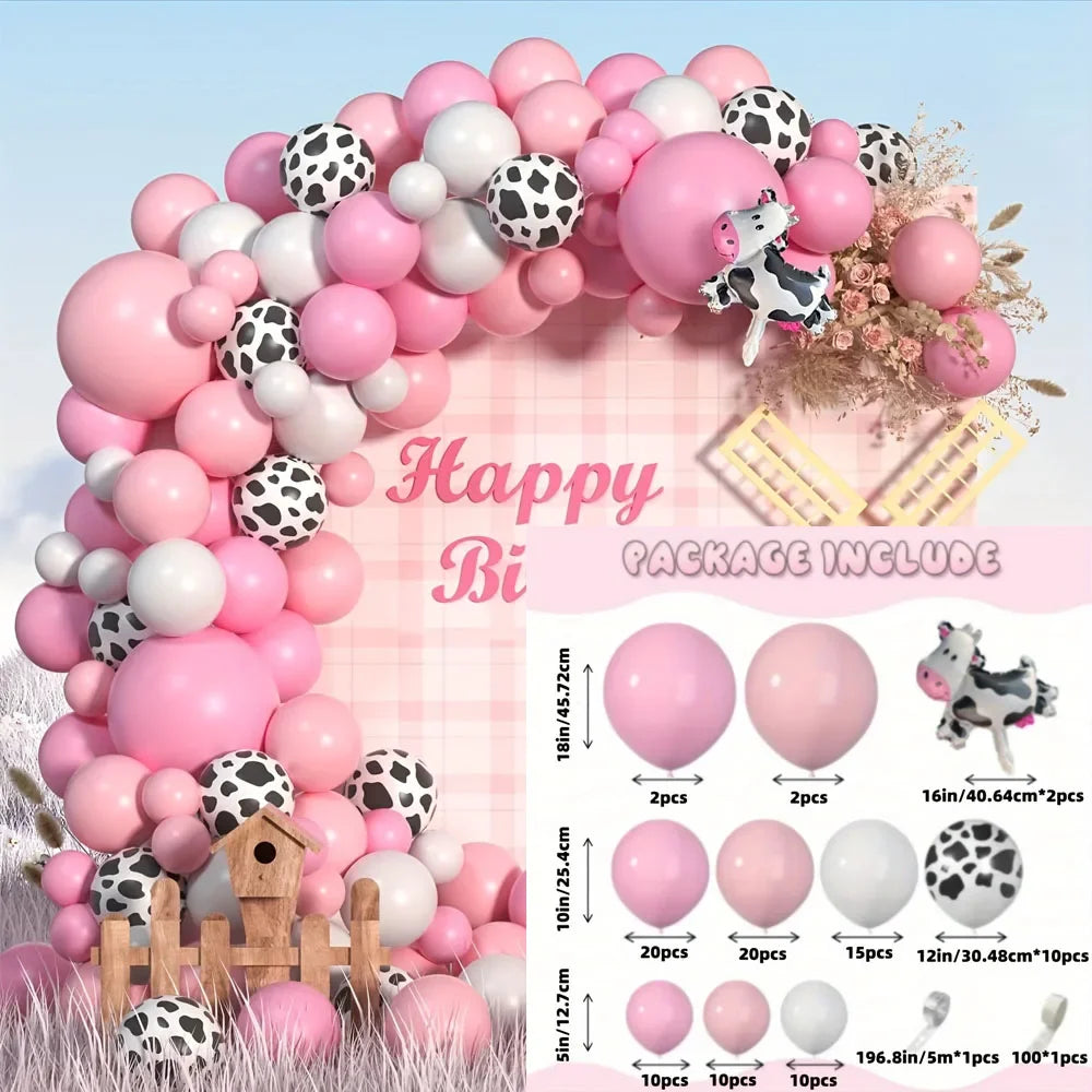 103 Pcs Decorated with Farm Themed Balloons, Suitable for Birthdays Engagement Weddings Indoor Celebrations and Anniversaries