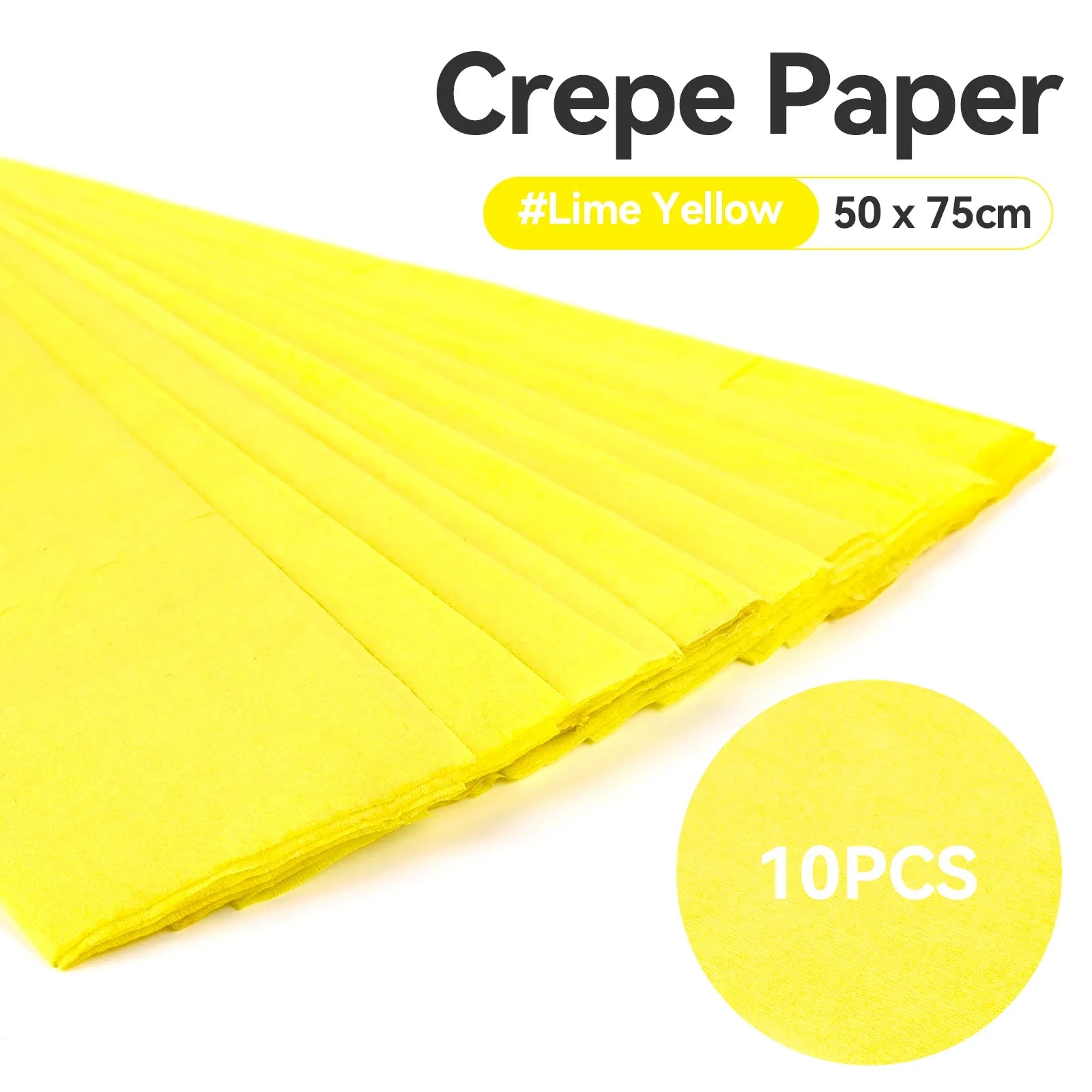 10pcs 75x50cm Colored Handmade Crepe Paper Roll Origami Crinkled Crepe Paper Craft DIY Flower Home Decoration Wrapping Gift