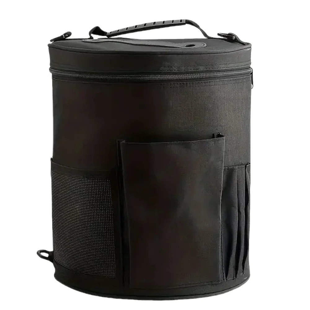 Large Capacity Crochet Bag Portable Yarn Organizer Knitting Tote Storage Bag with Shoulder Strap for Yarn, Hooks, Needles