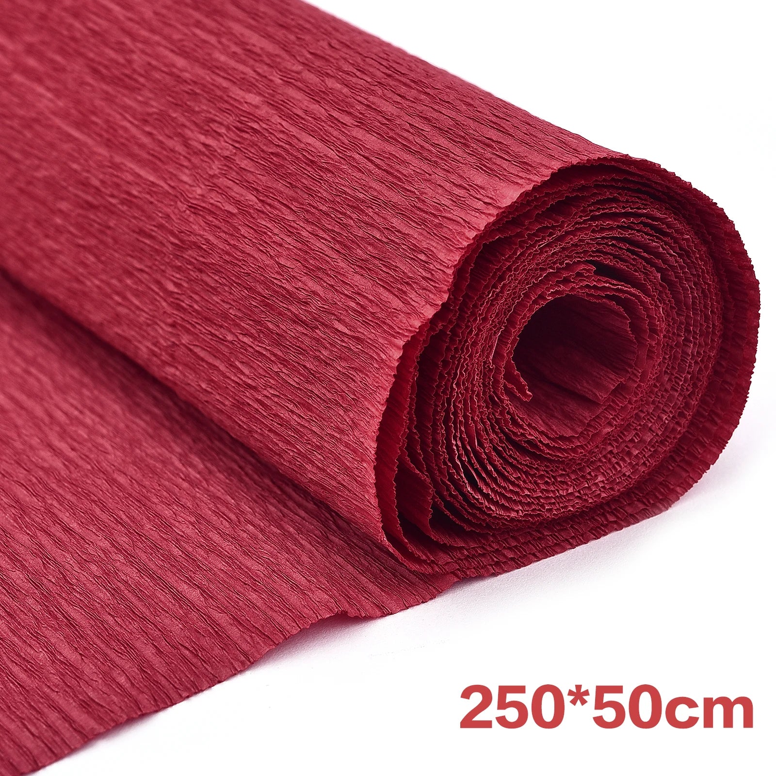 250*25cm Crinkled Crepe Paper Roll Colored Origami Paper Craft DIY Flowers Decoration Gift Wrapping Paper Packing Supplies