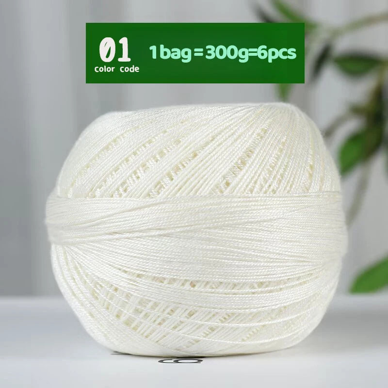No. 7 Lace Yarn - Bamboo Fiber Linen Summer Crochet Yarn 50g