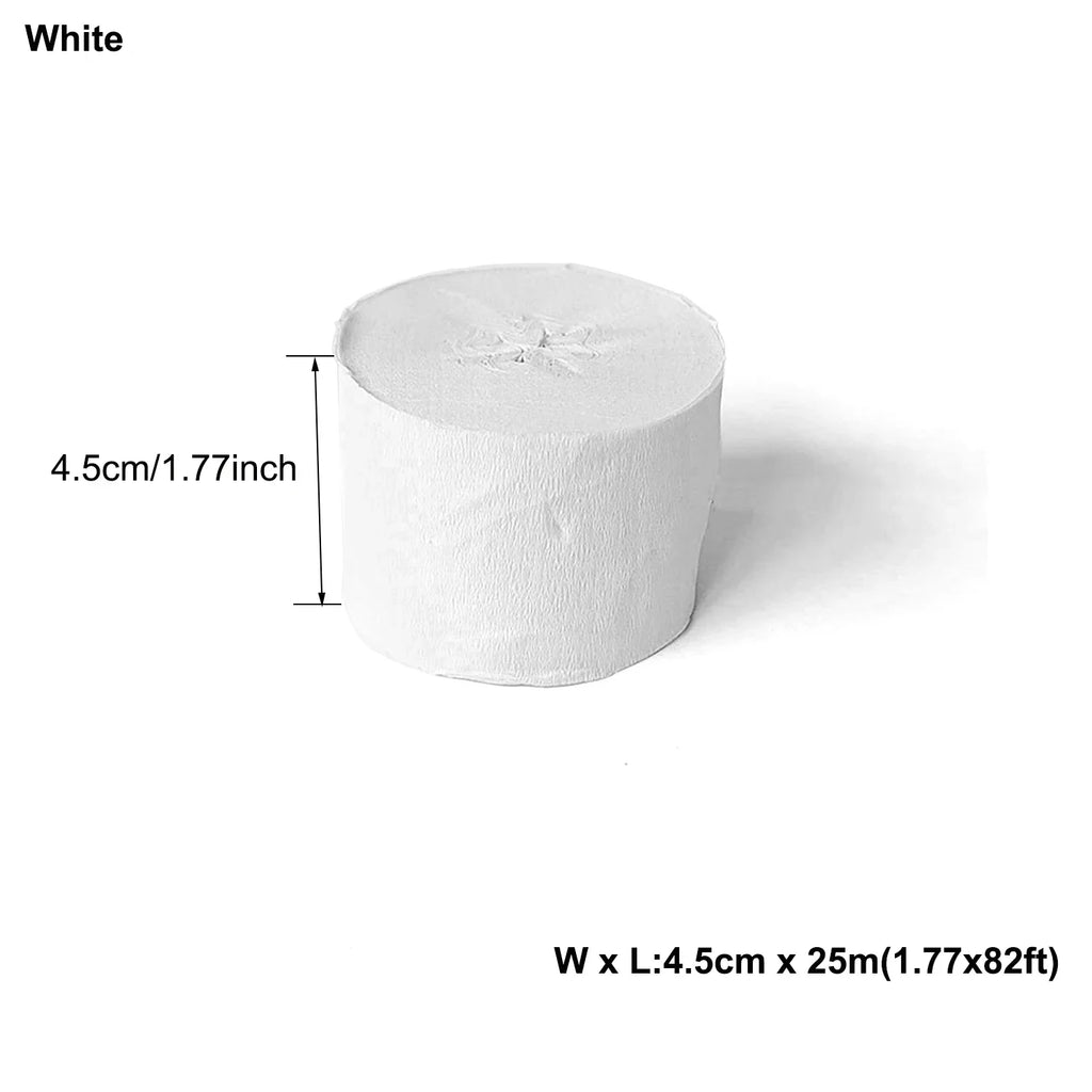 1pcs 4.5cm x 25meters Crepe Paper Streamers Tissue Paper Roll Flower Craft Making Birthday Wedding Party Backdrop DIY Decoration