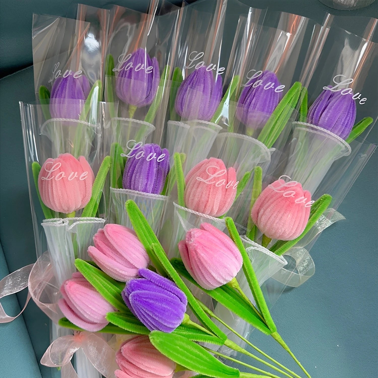 Chenille Stems Flower Craft Kit , 100pcs Pipe Cleaners for Craft, DIY Art Creative Crafts for Weddings Birthday Party Gifts