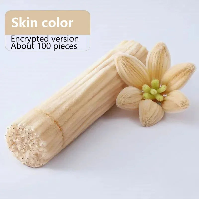 100pcs Chenille Stems Toys DIY Strips Twist Bar Anvil Wire Craft Pipe Creative Hobby Children Plush Stick Chenille Sticks