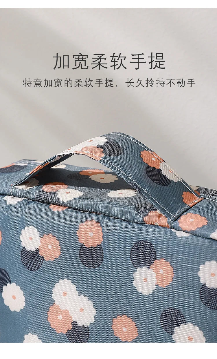 Portable Needlework Storage Bag Mesh Divider Pouch Yarn Knitting Tools Organizer Cases Storage DIY Apparel Travel Wash Bag