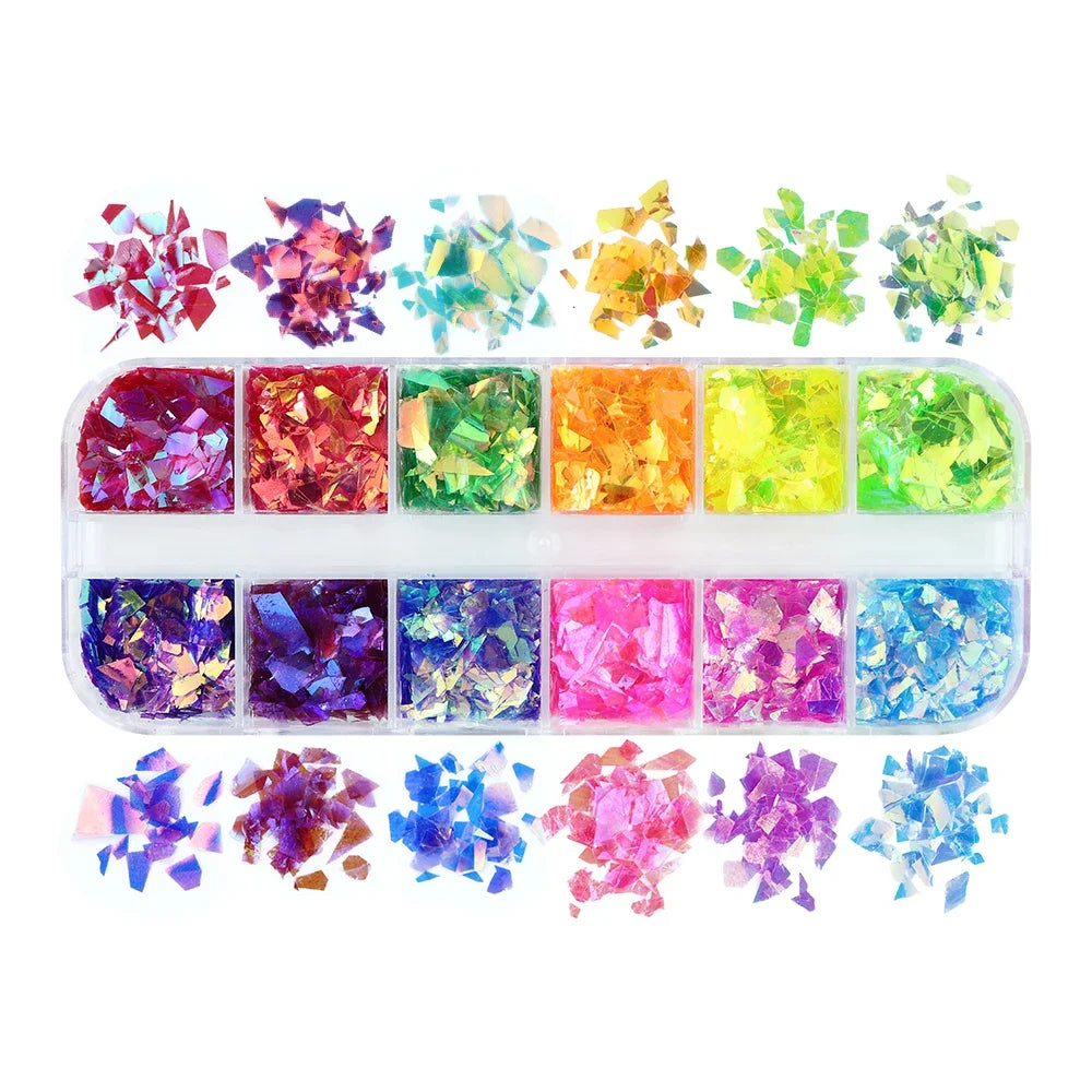 Holographic Letters Resin Sequins Fillers Epoxy Resin Filling Crafts Materials Iridescent Glitter Flakes Jewelry Making Supplies