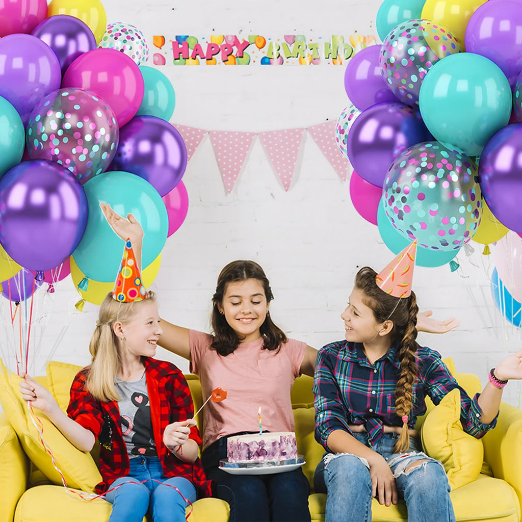 31/36/37/51/101Pcs Metallic Balloons Pearl Latex Balloon Gold Confetti Balloons for Birthday Weddings Baby Shower Party Decor