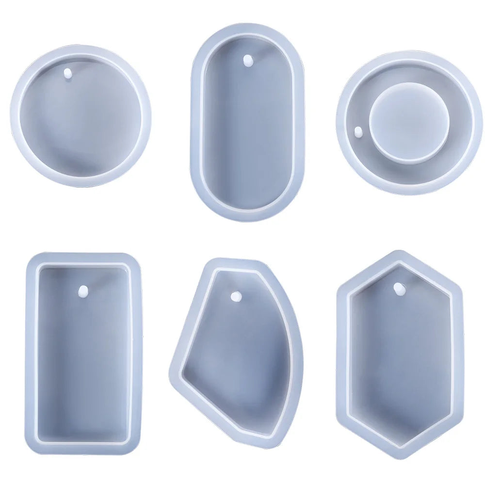 Round Pendants Silconne Mold Oval Necklace Pendant Epoxy Resin Mould for DIY Epoxy Resin Crafts Jewelry Making Tools