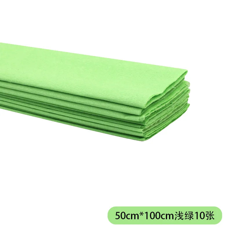 50x100cm Roll Crepe Paper Colorful Flower Wrapping Paper Handmade DIY Thin Paper Making Materials Kindergarten Decoration