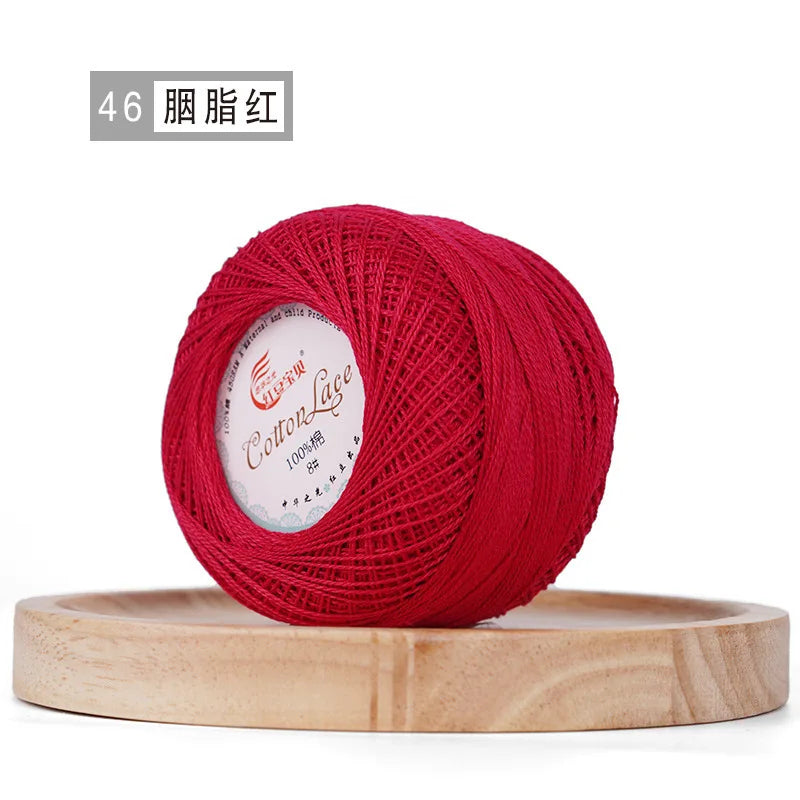 Pure Cotton Lace Thread Shiny Lin Yarn Handmade DIY Crochet Thread Combed Spun Yarn Knitting Crochet Handweaving Yarn