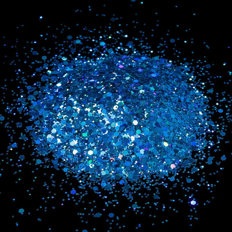 10g Holographic Hexagon Chunky Glitter Epoxy Resin Filler Flakes Laser Sparkly Sequins for DIY Epoxy Resin Nail Art Fillings