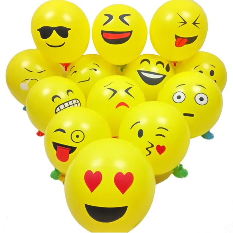 10/30 pcs 12 inch yellow mixed color latex balloon set