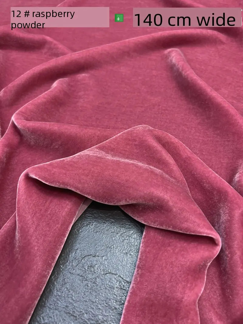 40 Colors Silk Velvet Fabric - Black Mulberry Silk Velvet for High-End Dress- Luxurious Gold Silk Velvet Material