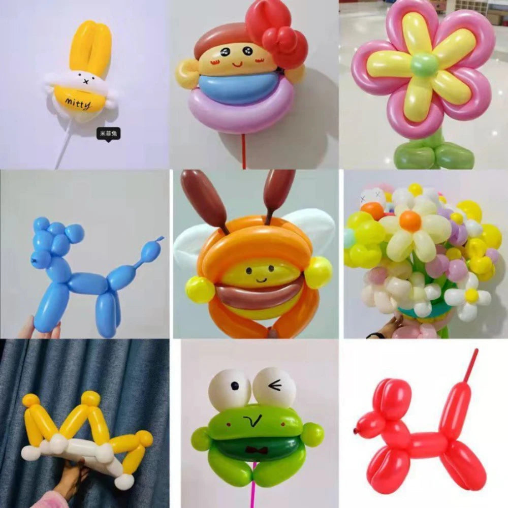 10Pcs Long latex balloons can be used as styling balloons, magic balloons, woven balloons, daily festival decoration props