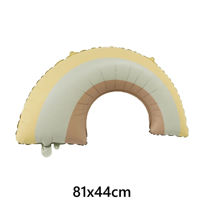 Cute Brown Bear Balloons Kids Birthday Cartoon Car Plane Rainbow Helium Globos Foil Number Balloon Baby Shower Party Decoration