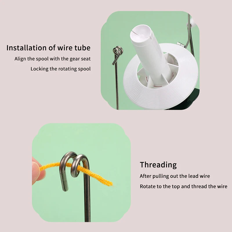 Hand Operated Yarn Winder Fiber Wool String Ball Thread Winder Machine For DIY Sewing Crocheting Making Craft Tools