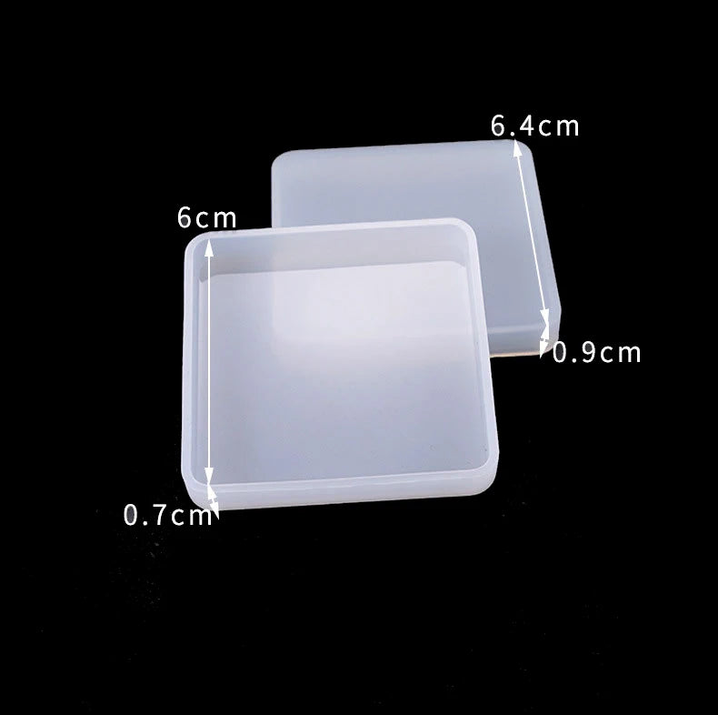 Super Big rectangle Square Coaster Silicone Mold Large Fluid Arts Coaster Making Epoxy Resin mold Crafts Make Your Own Coaster