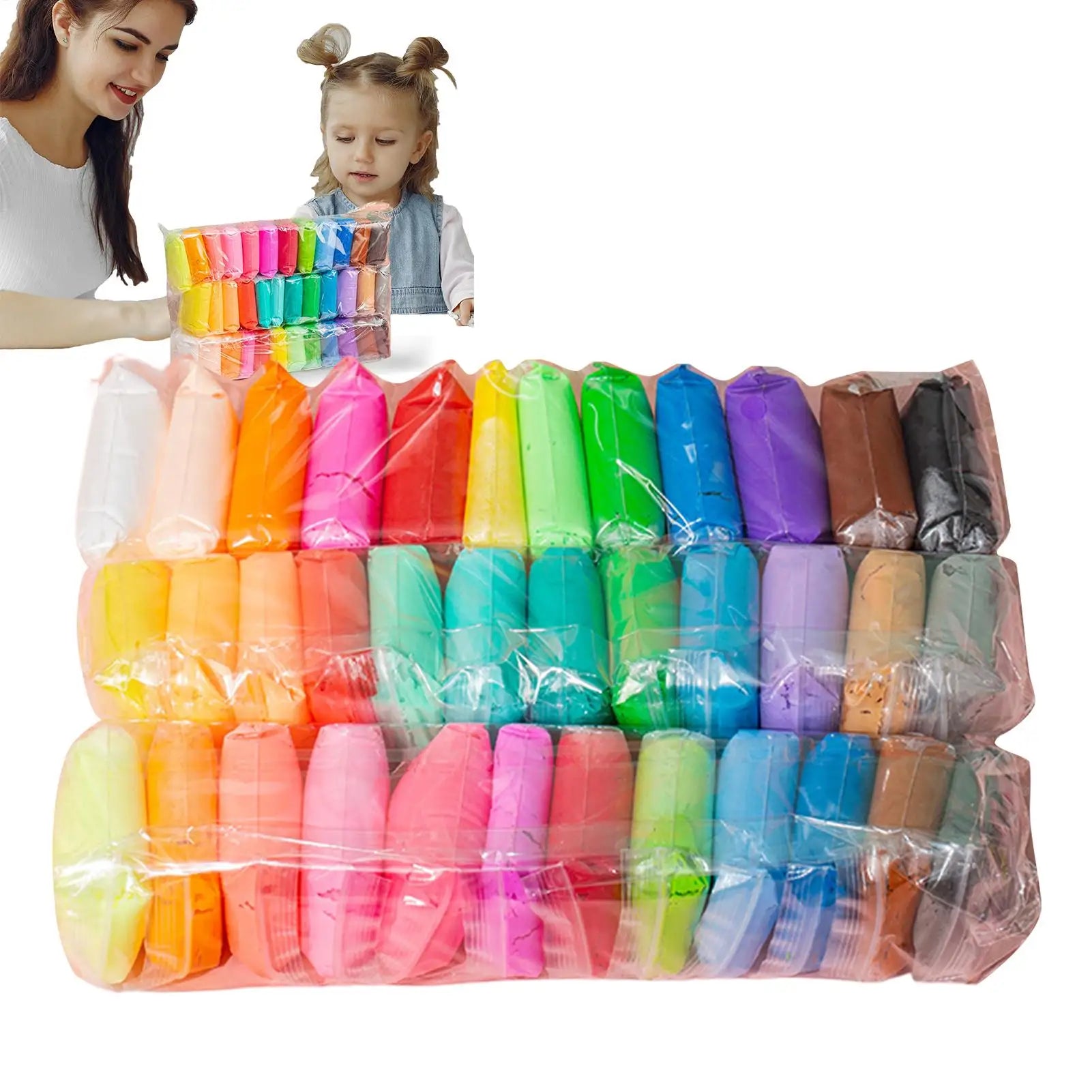 12/24/36 Color Clay Air-dried Clay Set, Ultra Light Clay kit , DIY Crafts Gifts for Friends Children