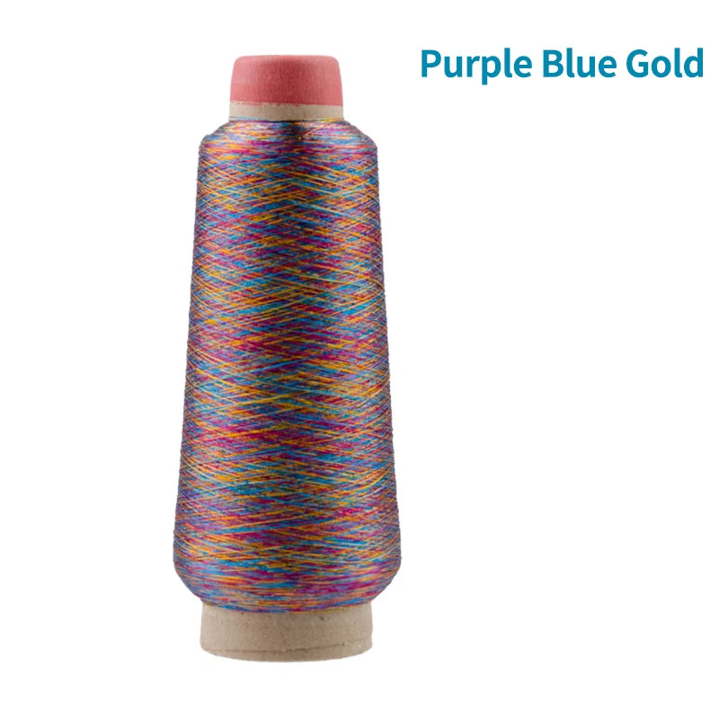 Colorful Computer embroidery cross stitch DIY Manual Bright Silk Gold Thread Silver Thread Metallic Yarn Woven Line 3200M