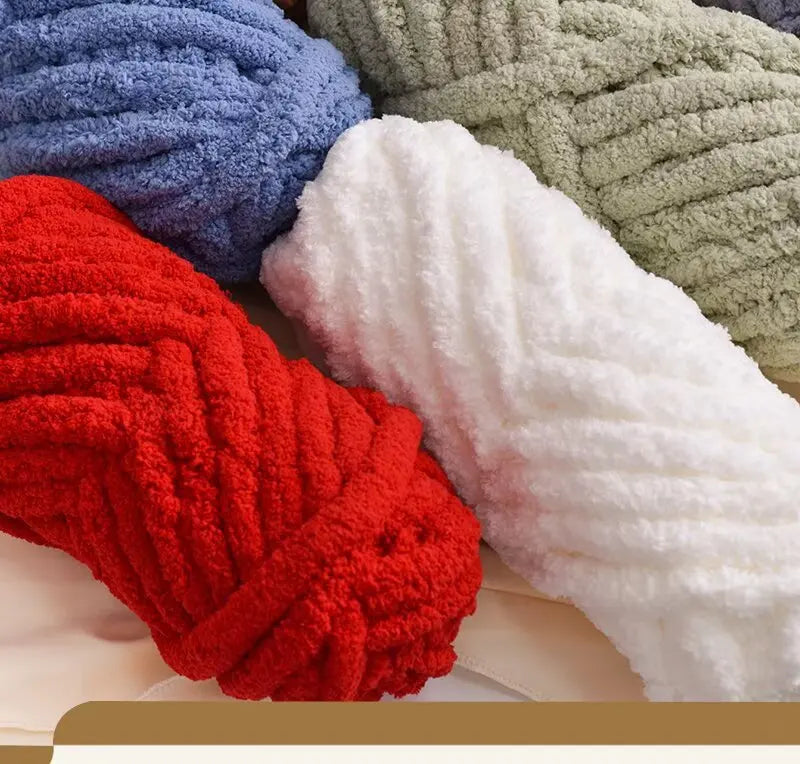 Premium Gradient Cat Tail Yarn 2-Pack - Extra Thick Chenille Plush Yarn 500g