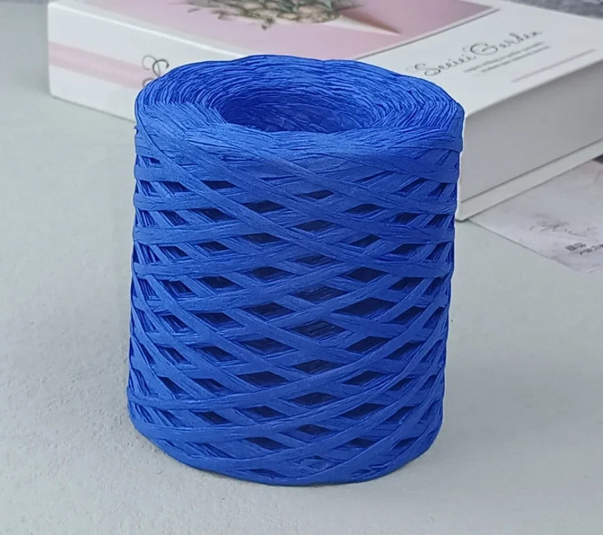 2024 200M Natural Raffia Straw Yarn For Knitting Crocheting Paper Threads DIY Handmade Summer Sunhat Beach Bag Freeshipping