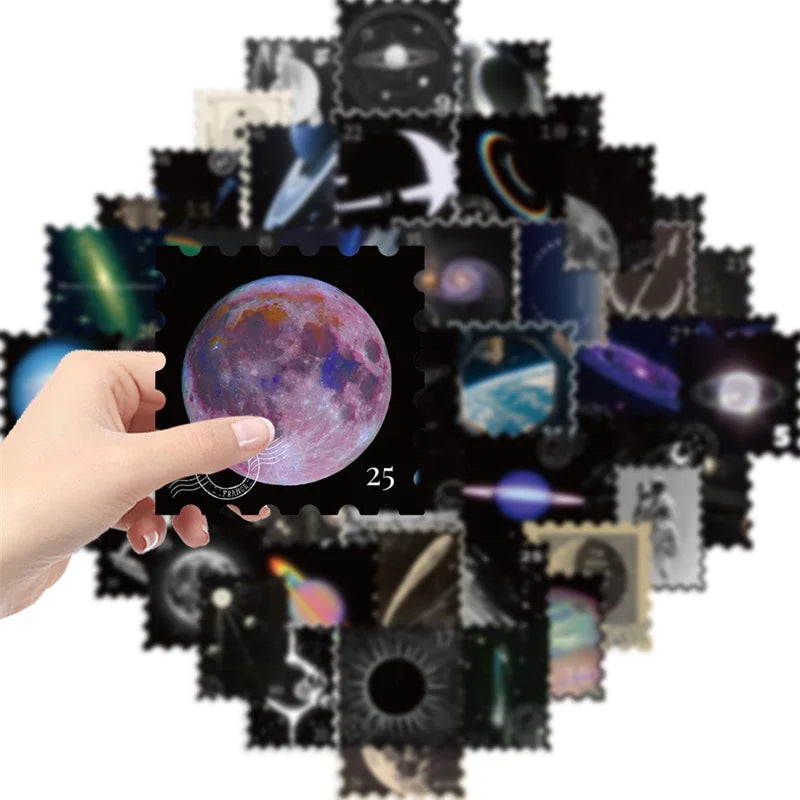 10/30/50PCS Mysterious Universe PVC Sticker Aesthetic Children's DIY Decoration Scrapbooking Stationery Hand Accounting Supplies