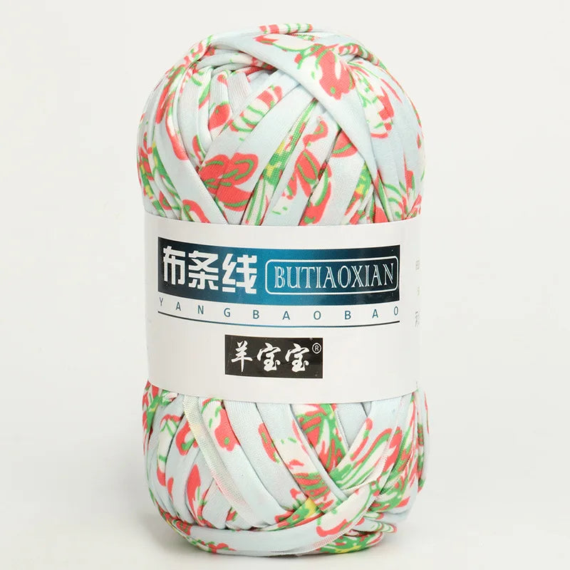 100g T Shirt Knitting Yarn For Crochet Bag Hat Slippers Coaster Blanket Thread Soft Polyester Woven Yarn Thick Soft Cloth Yarn