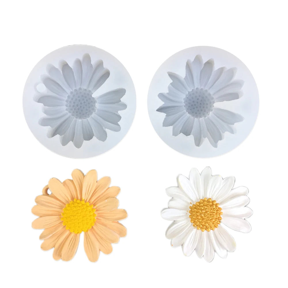 Daisy Candle Mold Silicone Gypsum Aromatherapy Epoxy Scented Resin Soap Flower Handmade for Candle Making Tools Gifts