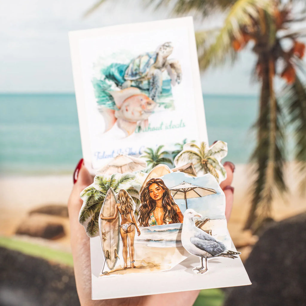 50pcs，Travel Scenery Themed Stickers Pack, Scrapbook Stickers，Perfect for Notebook Phone Case Diary Deco，Stationery  Supplies