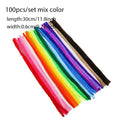 100pcs DIY Chenille Stems Toys Strips Twist Bar anvil Wire craft Pipe Creative hobby Children Plush Stick Chenille Stick