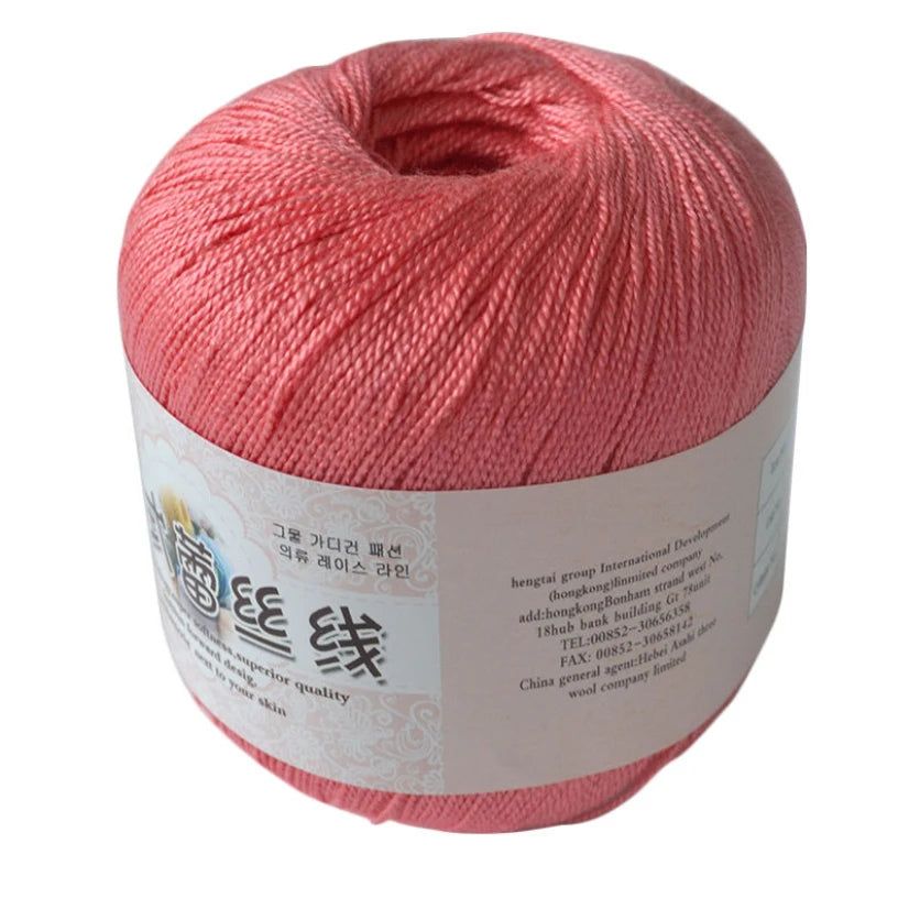 50g /roll 0.8mm Lace Thread Crochet Cotton Yarn Handmade DIY Line Fine Wool for Knitted Woven Sewing Accessories