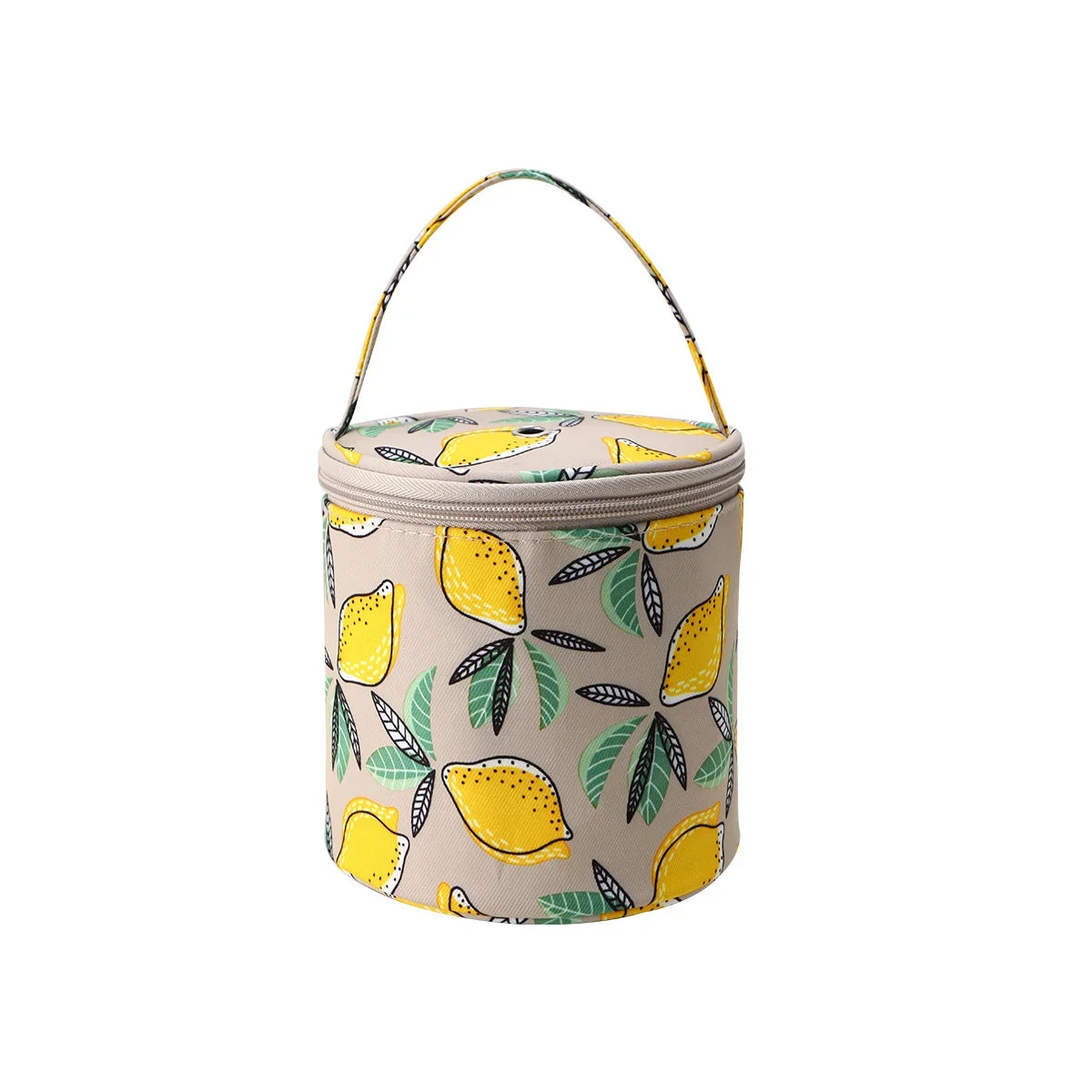 Compact Storage Pouch Set, Lemon Yellow Knit Wool Bag, Portable Travel Organizer, Storage Hooks and Sewing Tools