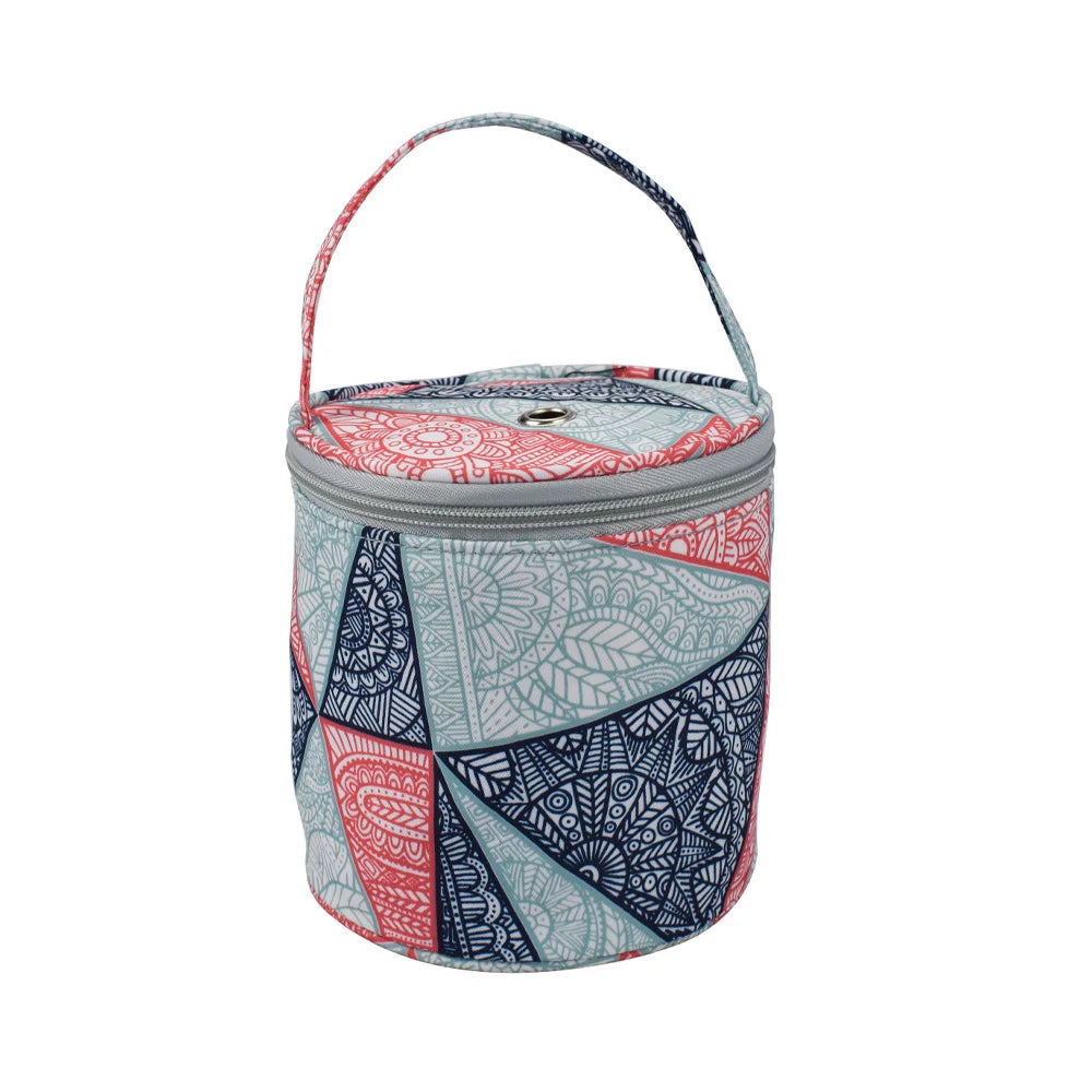 Small Yarn Bag With Holes,Portable Knitted Wool Yarn Storage Case,Crochet Thread Sewing Accessories Perfect for Travel,Beginner